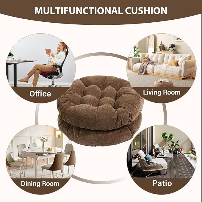 Tiita Outdoor Cushions Square Floor Pillow Thicken Tufted Seat Pad Large Floor Cushion for Yoga Meditation Living Room