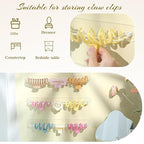 SNOWSTAR Acrylic Claw Clip Organizer, 3PCS Wall Holder and Storage, Hair Clip Display Clear Stand for Women and Girls