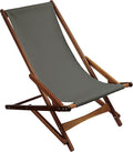 BYER OF MAINE Pangean Glider Chair – Folding Wood & Canvas Chair – Portable Outdoor Chair for Porch, Patio, or Beach in Granite