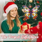 Butterfly Gifts for Women, Rainbow Acrylic Butterfly Hanging Ornament, Whimsical Decor Ornaments for Home Window & Car Decor, Christmas Ornament Decorations