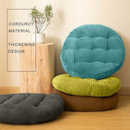 Meditation Floor Pillow Set of 2 Large Round Floor Cushions for Adults Tufted Corduroy Floor Seat Pillows Cushion for Living Room Tatami Yoga,Yellow 22" L x 22" W x 5" H