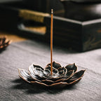 2 Pack Incense Burner, Incense Holder for Sticks, Brass Lotus Incense Stick Holder