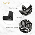 SIGNLEADER Metal Wall Art Decor Flower Minimalist Modern Abstract Wall Sculpture Hangings Home Decoration for Living Room, Bedroom, Bathroom, Kitchen, Outdoor - 18" Black