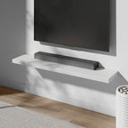 Floating Shelf, Set of 1 Wall Shelf, 30 in W x 12.75 in D x 2 in H Wooden Floating Wall Shelf with Invisible Brackets for Living Room/Bedroom/Bathroom/Kitchen Storage and Decor, White