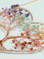 MANIFO 7 Chakra Crystal Tree Life Hanging Ornament Heart Healing Crystal Gemstone Hanging Decoration for Home Garden Window Wall Gifts
