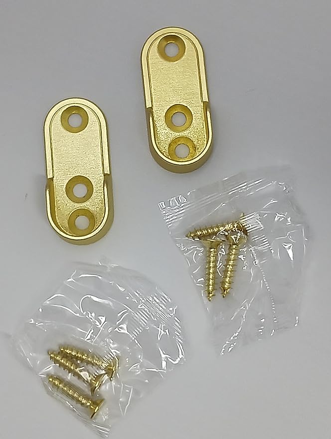 5-Case Pack Matte Brass 96" Oval Wardrobe Closet Tubing Aluminum Rods - 1.5mm Thickness