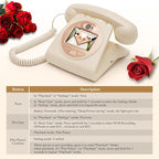 UKBW Video Audio Guest Book Wedding Phone, 1080P HD Video Audio Phone Guestbook, Preserve Your Special Occasions, Ideal for Wedding Bridal Shower, Birthday, Graduations, Baby Shower(Beige)