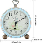 Maxspace 5.2in Desk Clock, Retro Silent Analog Clock Non-Ticking & Battery Operated with Quartz Movement,Clock Decor for Bedroom Living Room