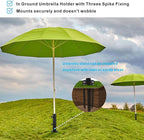 Patio Umbrella Base Stands Multifunctional Outdoor Umbrella Holder, In Ground Umbrella Base with Ground Spike Fixing,Deck Umbrella Mount for Lawns,Granite,Concrete,Deck,Many Ways Installation