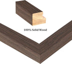 Egofine 6x8 Picture Frames Set of 4, Made of Solid Wood Covered by Plexiglass 4x6 and 5x7 with Mat or 6x8 without Mat, for Table Top Display and Wall Mounting Photo Frame Brown