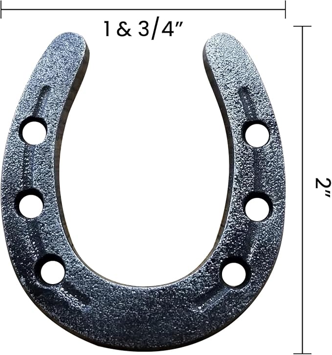 Carver's Olde Iron Mini Zinc Horseshoes Set, 2" x 1 3/4" for Decoration and Crafts (50)