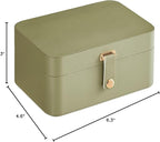 SONGMICS Jewelry Organizer Box, Travel Jewelry Case, 2-Layer Travel Case for Earrings, Necklaces, Bracelets - Portable Jewelry Storage with Large Capacity, Gift Idea, Laurel Green UJBC166C02