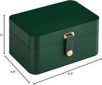 SONGMICS Jewelry Organizer Box, Travel Jewelry Case, 2-Layer Travel Case for Earrings, Necklaces, Bracelets - Portable Jewelry Storage with Large Capacity, Gift Idea, Forest Green UJBC166C01