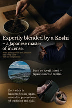 Sandalwood Premium Japanese Incense Sticks 60sticks Coreless Low Smoke Natural Charcoal Free Non Toxic Temple Kyoto Aroma Aromatherapy Meditation Calming Stress Relief Relaxation Yoga Zen TOMORI