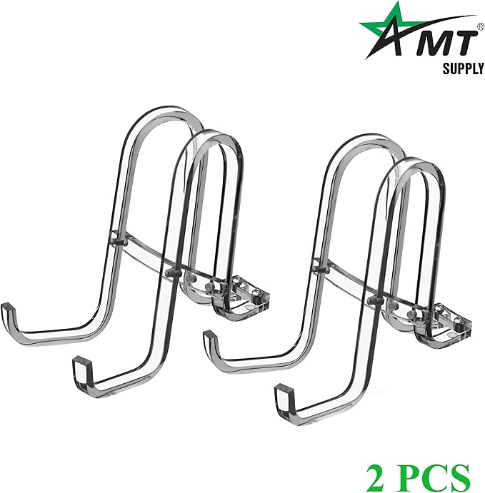 AMT 2 Pack 5 Inch Acrylic Plate Stands for Display Plate Holder Display Stand + Frame Holder Stand for Picture, Decorative Plate, Book, Photo Easel