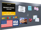 24"x48" - Magnetic Board - Memo & Vision Board for Home, Office, and Classroom - Magnet Board for Kids - Pre-drilled Mounting Screws Included