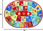 Furnish my Place 745 ABC with Animal ABC Area Rug for Kids | Educational Alphabet | Animals Children Rug | Contemporary Design | Multicolor (7'10"x11' Oval)