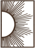 SIGNLEADER Metal Wall Art Decor Shining Sun Minimalist Modern Abstract Wall Sculpture Hangings Home Decoration for Living Room, Bedroom, Bathroom, Kitchen, Outdoor - 30" Bronze
