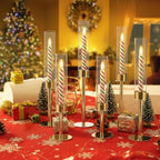 18PCS Gold Candle Sticks Holder in Bulk for Party Table Centerpiece, Metal Candlesticks Sticks Holder with Acrylic lampshade for Wedding Easter Dinner Table Decor Fit 0.78" LED Candle