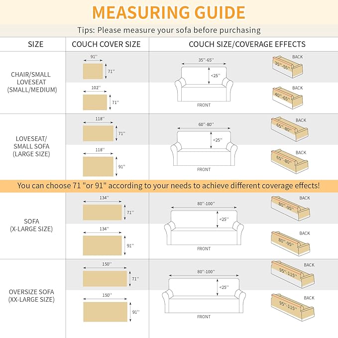 Deep Dream Cat-Scratch Resistant Couch Cover, Waterproof Sofa Cover for 3 Cushion Couch Washable, Pet Friendly Couch Protectors Anti Slip Thickened Sofa Slipcovers for Dogs Pets, 71" x 134", Beige