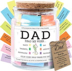 NewEleven Dad Gift, Gifts For Dad From Daughter, Son - New Dad Birthday Gift, Bible Verse Jar For Father - Decorative Glass Inspirational Scripture Jar with 92 Bible Verses