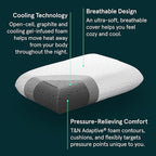 Tuft & Needle Premium Pillow, King Size 2-Pack with Adaptive Foam, Supportive and Cool, CertiPUR-US and Greenguard Gold Certified, 3-Year True Warranty