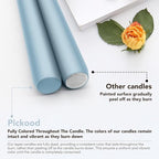 New Burning Formula Unscented Dripless 10-Inch Taper Candles Set of 12 - Baby Blue, for Wedding, Dinner - Smokeless, Long Burning - Hand Poured, Colored Tall Candlesticks - Azul Bebé