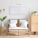 Bulletin Board, 35 x 17 1/2 inches Felt Board - Decorative Pin Board, Cork Board Alternative for Wall, Foldable Picture Board Self-Adhesive Vision Board Prayer Board with 20 Pushpins - Marble White