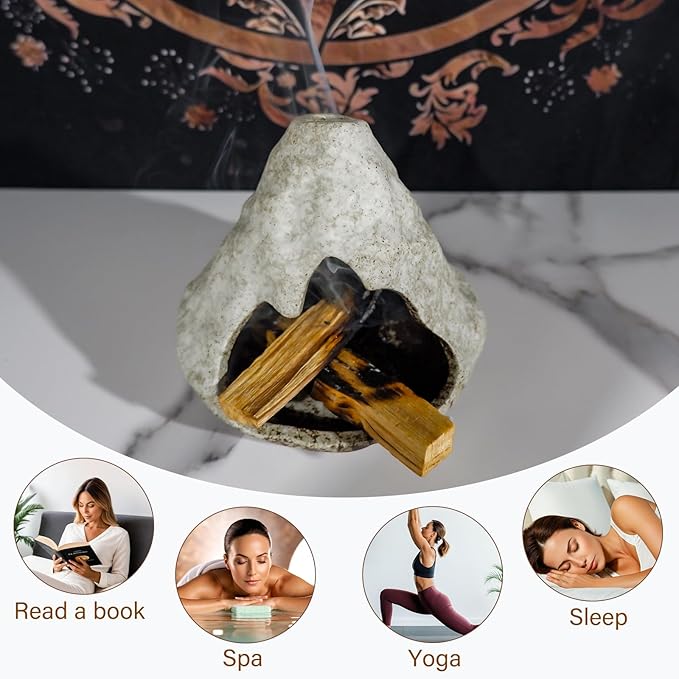 Pure White Zongzi Palo Santo Holder – Elegant Sage Cone Incense Dish for Zen Meditation & Energy Cleansing – Ideal for Aromatherapy, Stress Relief, and Mindfulness Decor Gifts.