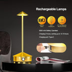 Cordless Table Lamps Set of 2, Portable LED Desk Lamp, 6000mAh Battery Operated, 3 Level Brightness Rechargeable Lamp with Modern Design, Table Light for Home Office/Bedroom/Living Room/Outdoo