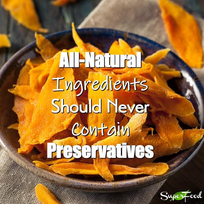 Gerbs Dried Mango Slices Unsweetened 2 lbs. | Dehydrated, Unsulfured, Resealable Bag | Naturally Sweet & Chewy | Top 14 Allergen-Free