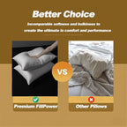Luxurious Down Pillows - Standard Size, High Fill Power, Breathable Cotton Blend Shell,Down Pillow Ideal for Every Night (Pure White, Standard (Pack of 1))