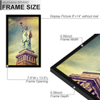 100% Solid Wood Picture Frame Set of 2, Light Weight 8x14 Matte Black Frame for Wall - 2 Pack