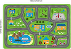 Kids Car Playmat, Kids Rug for Playroom Car Mat Town City Road Traffic Rugs, Play Mat for Floor, Extra Large Boys Kid Car Track Play Rug (Style Three, 59X 39.4 INCH)