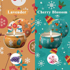 2 Pack Aromatherapy Candles, 2.5 Oz Scented Candles, Lavender and Cherry Blossom, Soy Scented Candle with Floral Scents, Portable Small Jar Candle Set for Travel, Spa, Bath, Yoga, Home Decor Candle