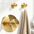 Wreath Hanger for Front Door, Heavy Duty Wreath Hangers for Front Door & Glass Window, Upgrade Suction Cup Hooks for Shower,Christmas Thanksgiving Halloween Easter Valentine (Gold, 4p)