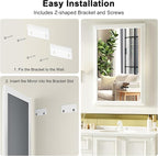 Bathroom Mirror for Over Sink,22x30Inch White Thick Anti-Rust Metal Frame, Rectangle Decorative Wall Mirror with HD Tempered Glass, Horizontal or Vertical Mount for Vanity, Bathroom,Living Room