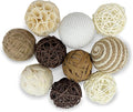 10 Pcs Decorative Balls for Bowls,2.36 Inch Woven Wicker Rattan Decorative Balls for Natural Tone Bowl Vase Filler Table Centerpiece Home Decor
