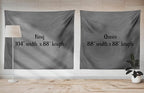 Ambesonne City Tapestry, Philadelphia City Rooftop View Through Window Skyline Landmark Rooftop Travel, Fabric Wall Hanging Decor for Bedroom Living Room Dorm, 45" X 30", Grey Black
