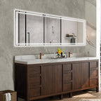 96x36 Inch Led Mirror for Bathroom with Front Light and Backlit, Bathroom Mirror with Led Lights, Vanity Mirror with Lights for Wall, Anti-Fog, Dimmable, Memory Function, Tempered Glass