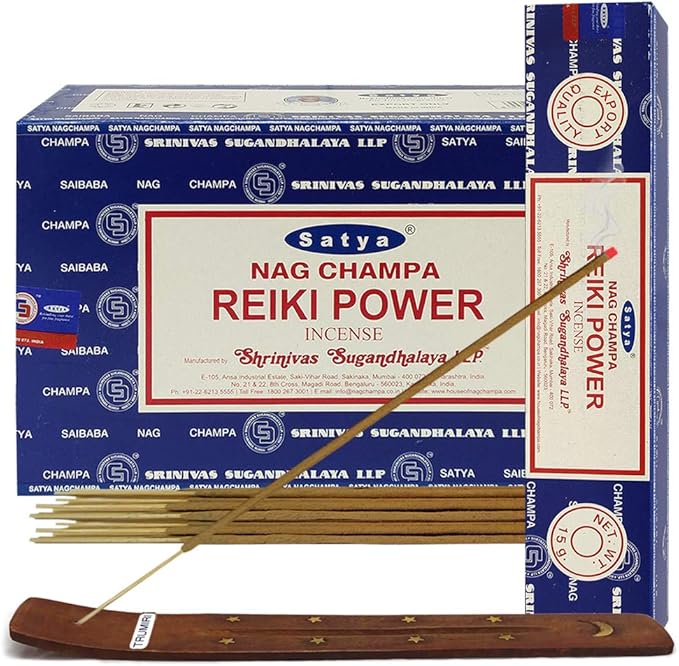 Reiki Power Incense Sticks and Incense Stick Holder Bundle Insence