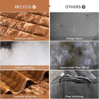 RECYCO Luxury Velvet Quilt Set King Size Bedding Sets, Ultra Soft Velvet Comforter Set, Lightweight Oversized Bedspread Quilted Coverlet for All Season, with 2 Pillow Shams, Rusty Burnt Orange
