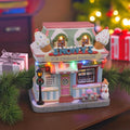 Snowy's Ice Cream Parlor Porcelain Christmas Village with LED Lights