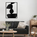 SIGNLEADER Metal Wall Art Decor Abstract Shapes Minimalist Modern Abstract Wall Sculpture Hangings Home Decoration for Living Room, Bedroom, Bathroom, Kitchen, Outdoor - 18" Black