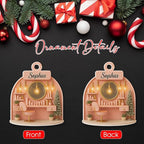 Personalized Pink Makeup Christmas Ornament 2025, Custom Acrylic Hanging Decoration, for Teen Girl, Beauty Artist Keepsake, Makeup Christmas Tree Ornament