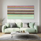 ZENPEE Green Minimalist Canvas Wall Art, Aesthetic Home Decor for Hallway, Dining Room, Bedroom, or Office | 20" x 40"