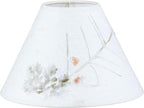 Aspen Creative 56039, Hardback Empire Transitional UNO Lamp Shade, Lace White with Petal Paper, 4" Top x 10" Bottom x 7" Slant, Slip UNO 33mm