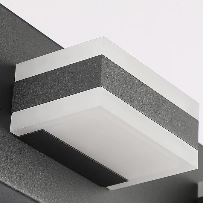 SOLFART Black Bathroom Light Fixtures 4 Lights Bathroom Vanity Light LED Vanity Lights Matt Black Vanity Lighting