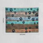 VUMIVI Dog Paw Print Tapestry Rustic Farmhouse Vintage Wood Paneling Home Decor Tapestry Wall Hanging for Living Room Bedroom Dorm Classroom Aesthetic Decor W40xL30in