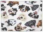 VUMIVI Dog-Head Tapestry Cartoon Pet Illustrations Cute Funny Animals Colorful Graffiti Tapestry Wall Hanging for Living Room Bedroom Dorm Classroom Aesthetic Decor W40xL30in
